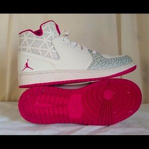 💋Jordan Size 4.5Y White 1 Flight Premium GG